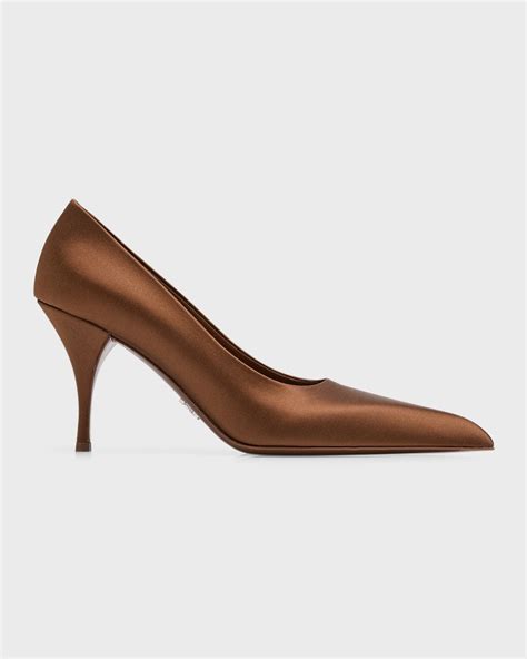 gonna prada raso|Prada Raso Silk Stiletto Pumps .